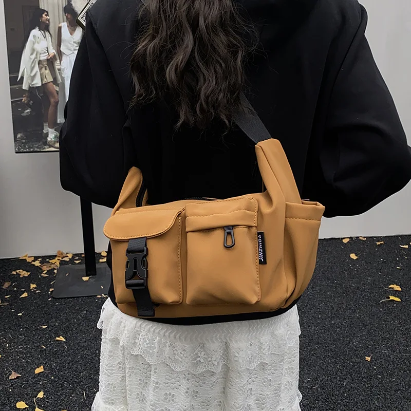 

Utility Style Messenger Bag Large Capacity Multi-Layer Sling Backpack for Travel & Work, Water-Resistant Durable Crossbody Bag