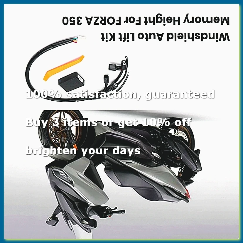 Kit Pare-brise Réglable en Hauteur pour FORZA350 FORZA125 FORZA250 FORZA300 2018-2023 avec Rétroviseurs Électriques Pliants