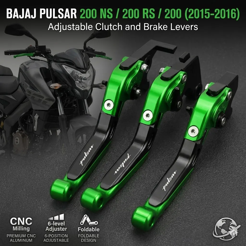 

Motorcycle Adjustable Brake Clutch Levers & Handle Handlebar grips For Bajaj Pulsar 200 NS/200 RS/200 2015-2016 Accessories