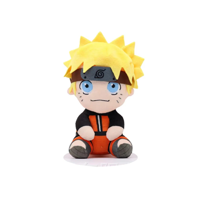 4 estilos 20cm de alto Naruto juguete de peluche nudillos Naruto Sasuke muñeco de peluche lindo muñeco de peluche suave regalo de cumpleaños para niños