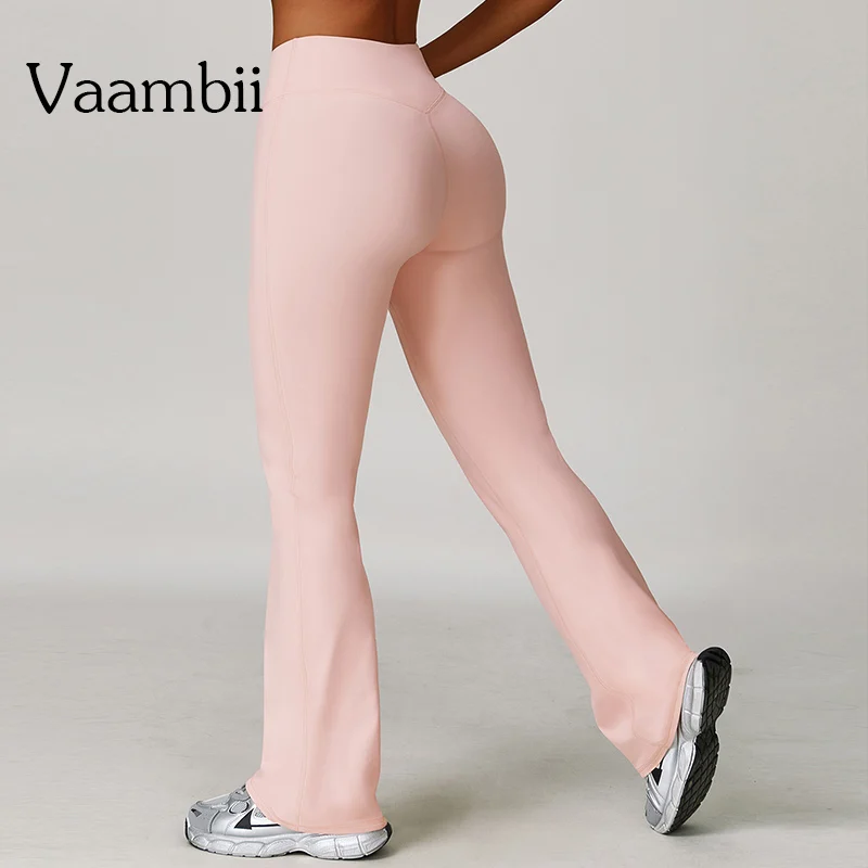 

Fitness Running Workout Gym Sports Trousers Women's High Waisted Yoga Pants Wide-Leg Slimming Casual Flared Leggings