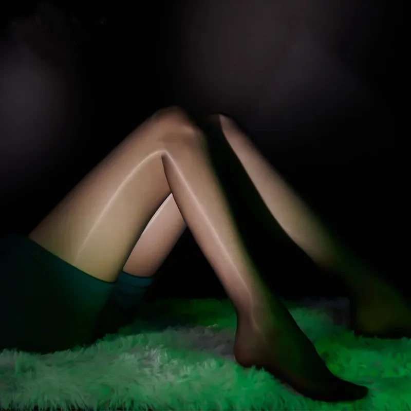 Pantimedias finas tentación Sexy para mujer, medias de cintura alta, lencería ajustada elástica brillante, ropa para discoteca