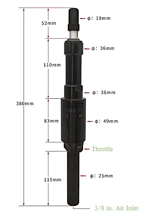 TY31416 Pneumatische 6mm Professionelle Die Grinder/Abgeschnitten Werkzeug/Fase für alle art von zahnrädern, innere ring kettenrad und kette rad