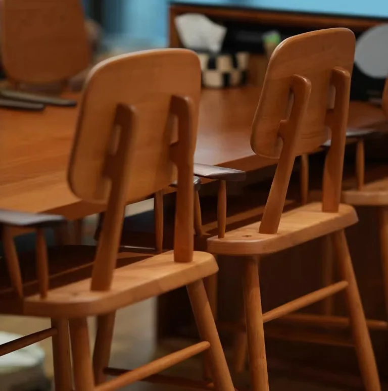 Koala armrest cherry wood solid wood chair black walnut dining chair children's backrest book table hanging table
