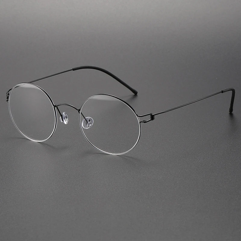 

High Quality Thin Rim Titanium Optical Eyeglass frames Men Women Vintage Small Face Round Glasses Frames Denmark Eyeglasses