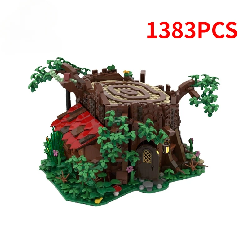 Medieval Fairy Tale Tree House Hotel Building Block MOC-98101 Forest Elf Stump House Assembly Model Puzzle Kid Toy Birthday Gift