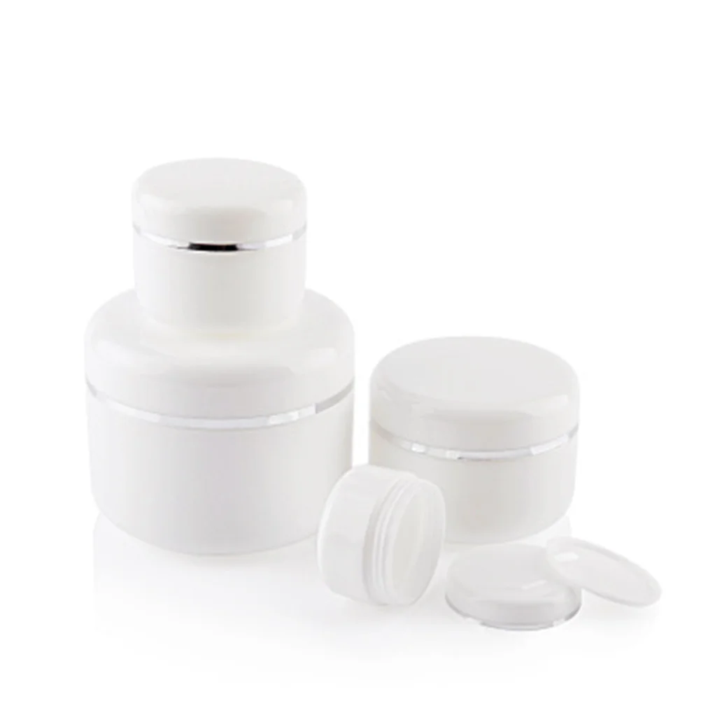 

5pcs 20G Mini Round Empty Cream Bottles Portable Refillable Travel Containers For Facial Lotion Skincare Leakproof