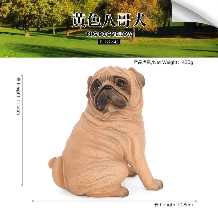 نموذج كلب حيواني محاكاة صلبة، كلب نابض بالحيوانات الأليفة، كلب هولندي، كلب فأس، لعبة أطفال زخرفة معرفية #3