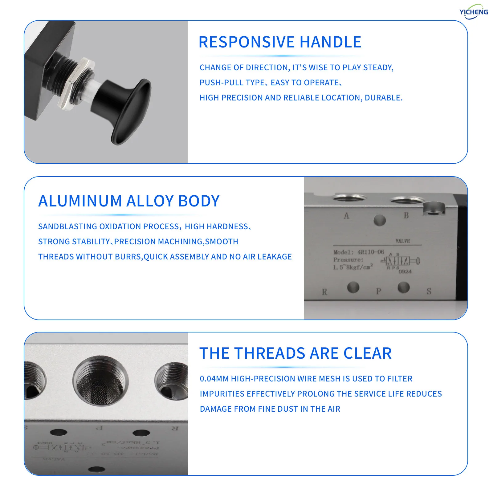 4R110-06 5 طريقة 2 موقف الهواء اليد رافعة تعمل صمام 1/8 "هوائي الملف اللولبي صمام التحكم اليدوي دفع سحب #5