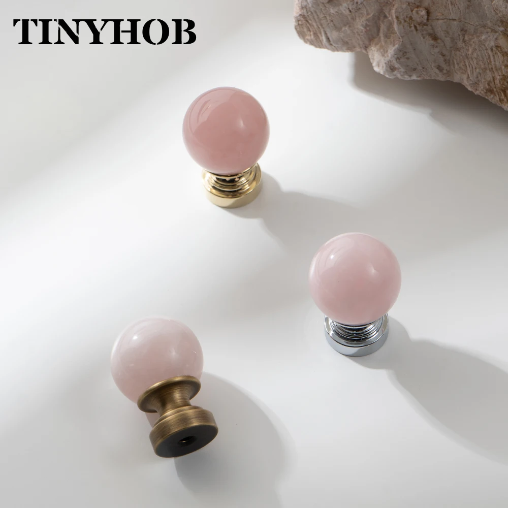 Tinyhob Nordic Art Small Knob for Kitchen Cupboard Drawer Pulls Home Decor Cabinet Hardware Spotted Stone Decorative Knob