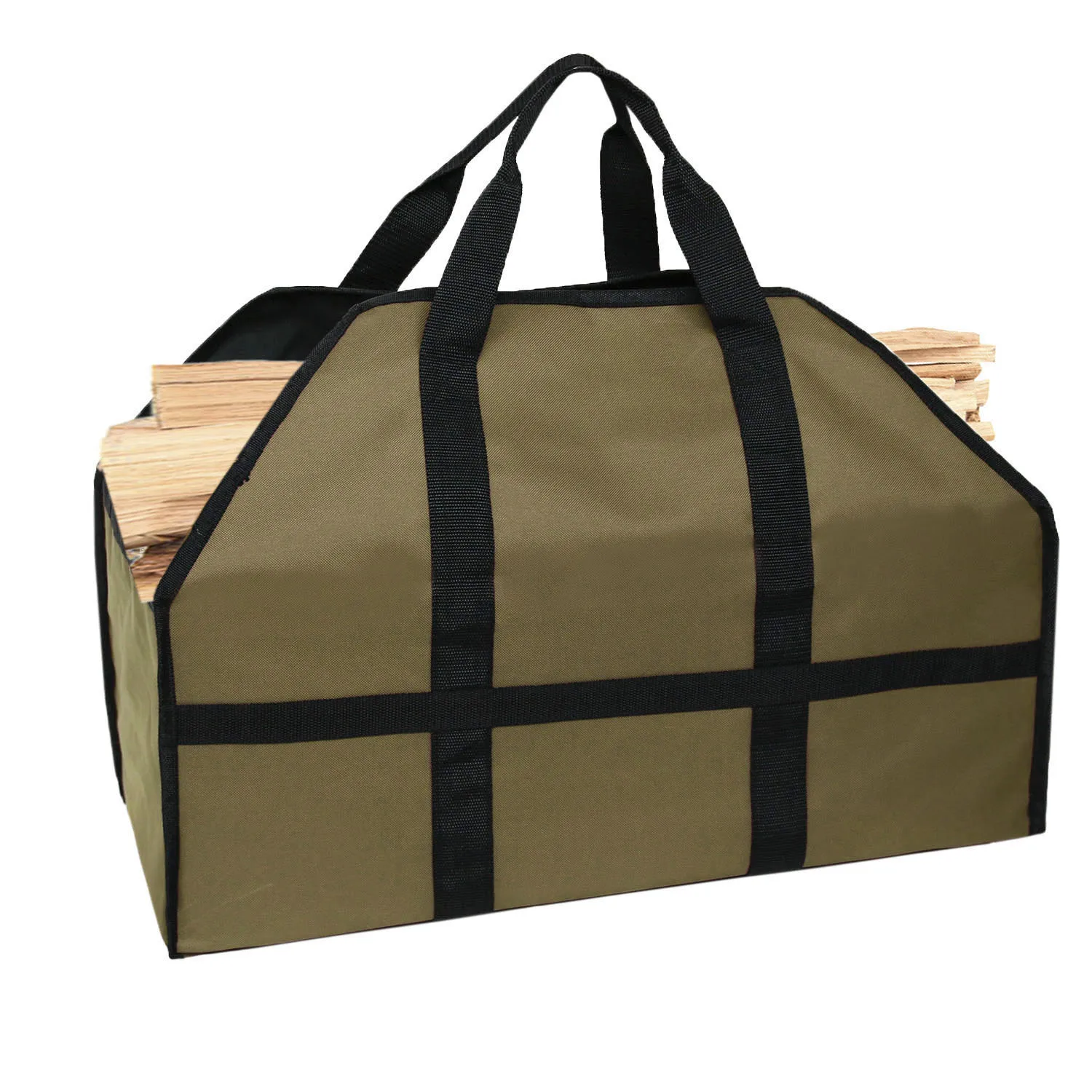 Oxford Large Capacity Carry Handle Logging Bag Firewood Bag Charcoal Transportation Log Tote Storage Bags