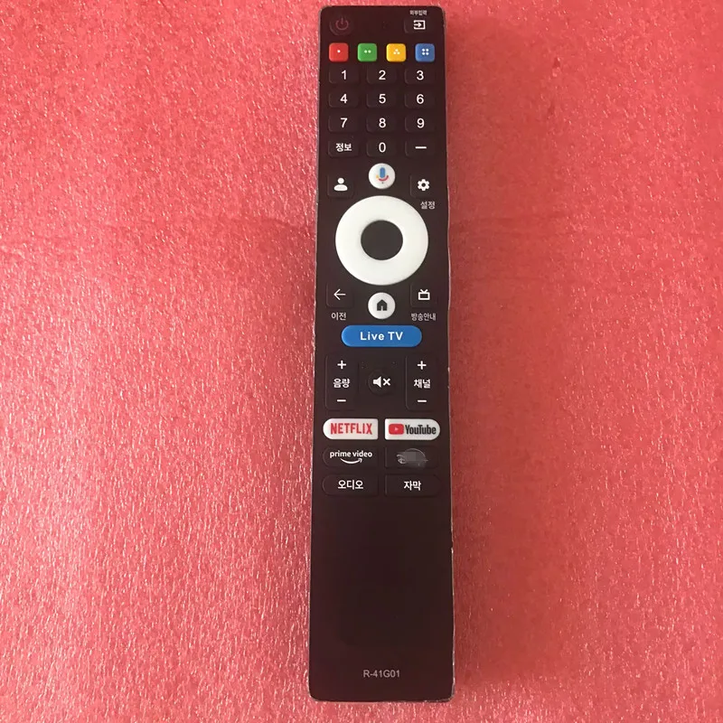 R-41G01 Voice Remote Control For DW Summus Smart TV With Netflix YouTube Prime Video Hot Keys Korean Keys