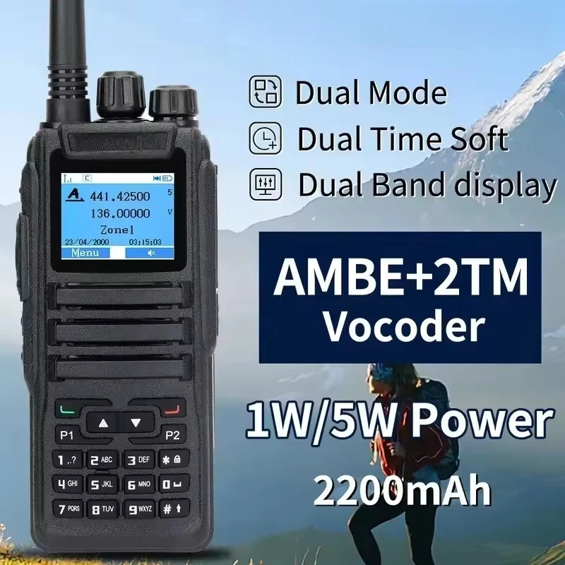 Bf DM-1701 DM1701A DMR Digital Walkie Talkie Dual Time Slot Handheld Two Way Radio