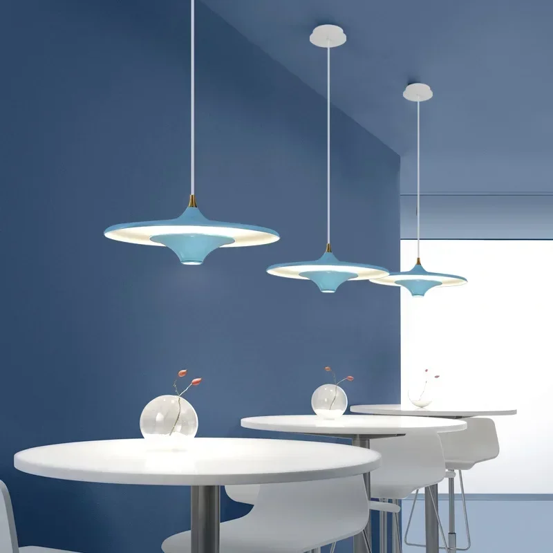 

Colorful LED Pendant Lights Dining Tables Bars Desks Flying Saucers Chandeliers Bedroom Bedside Lighting Hanging Lamp Fixtures