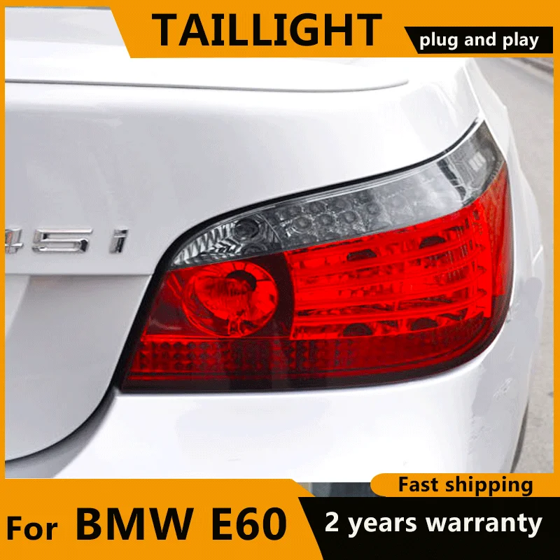 Rear light for BMW E60 LED taill ights 2004-2010 520I 530I 523I 525I red read lights LED Running Light Brake+Park+Signal lights