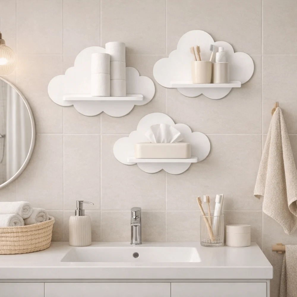 Multi-functional Wooden Wall Storage Rack Durable Stable Floating Shelf Minimalist Wall Shelf Display