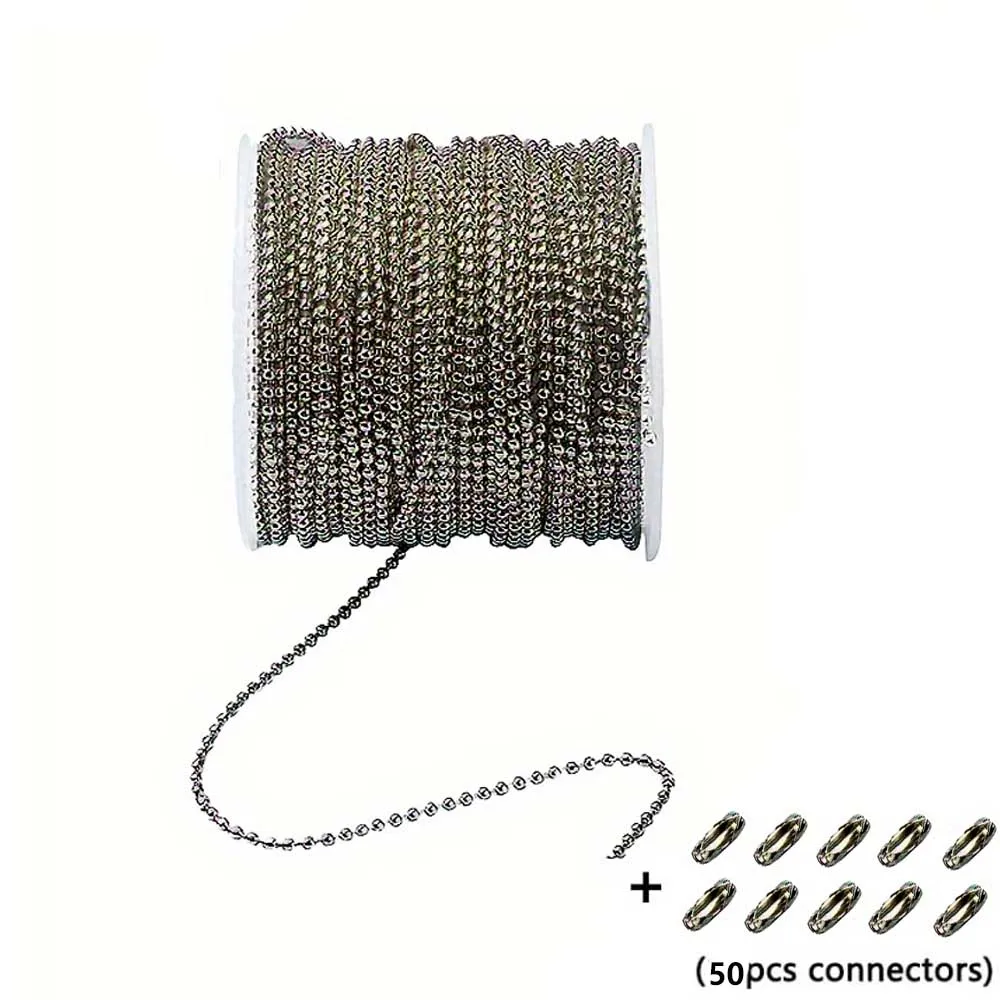 1roll Iron Beads Chain for DIY Jewelry Making