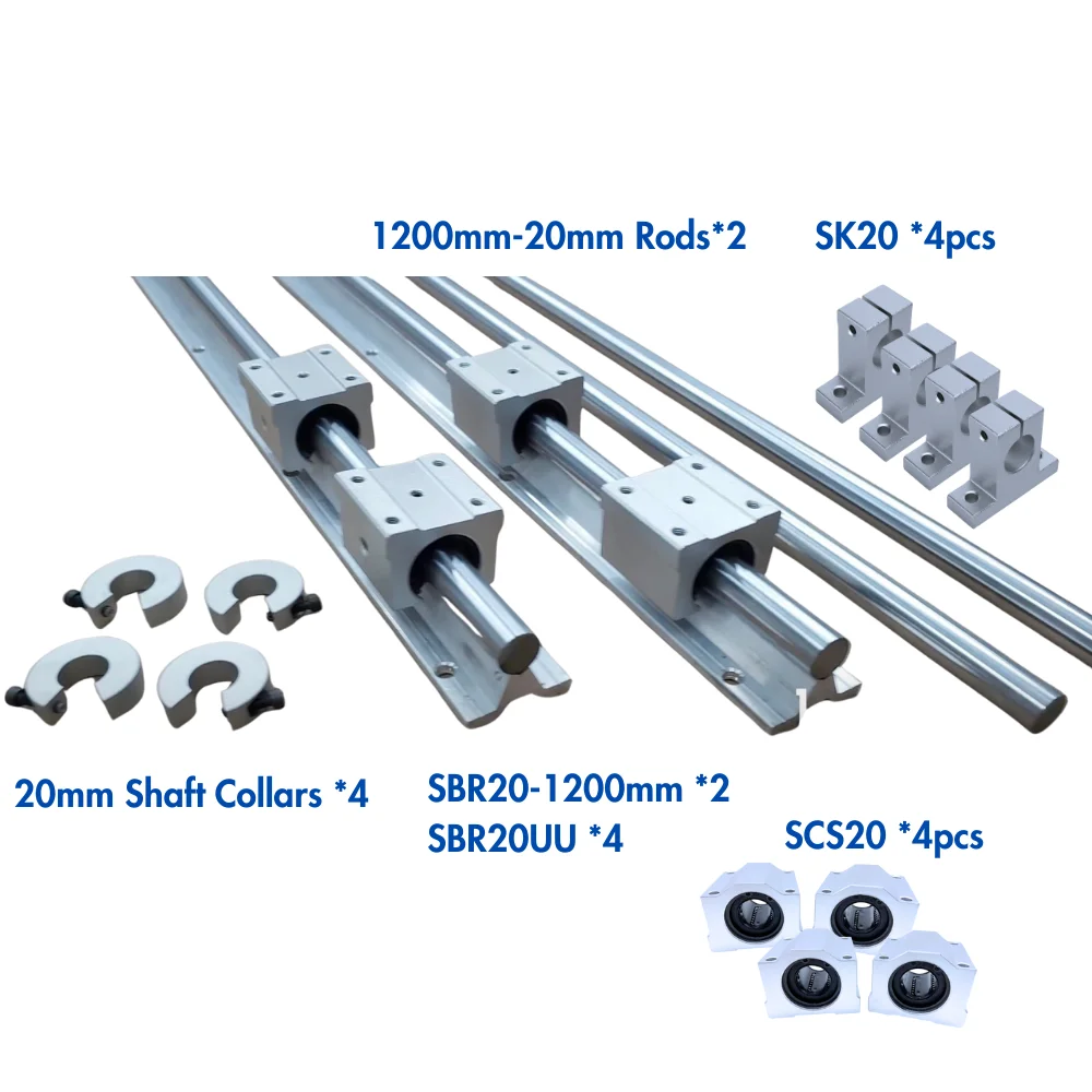 High-Precision Carbon Steel & Aluminum Linear Guide Combo Kit-3-Axis Smooth Easy Assembly CNC Router Table