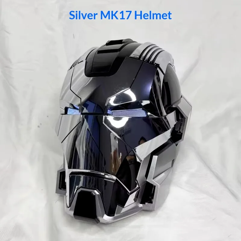 Iron Man Mark 17 Helmet Voice Control Electric Automatic Open Close Wearable Light Up Display Collectible Figure Model For