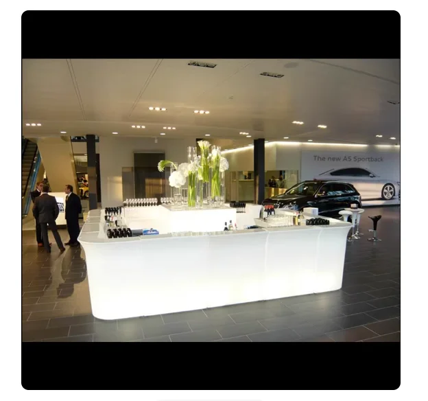 

Illuminated Furniture Bar Counter Set for Outdoor Activities and Creative Use