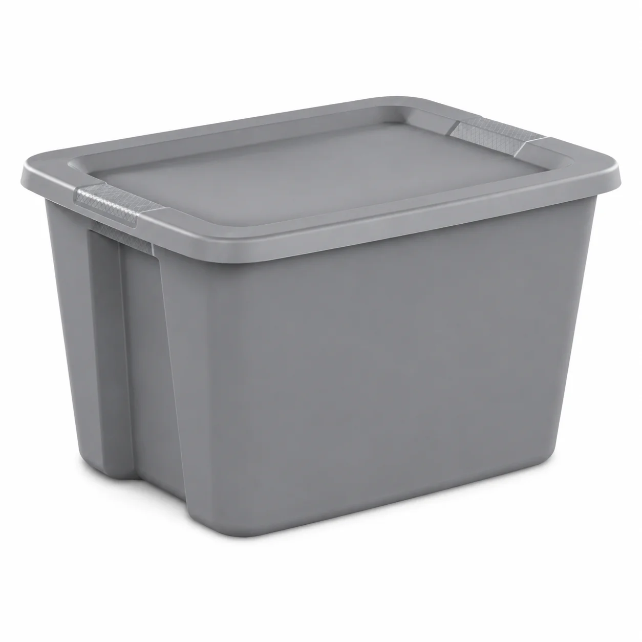 Large Storage Bin, 18 Gallon Plastic Storage Container with Snap-On Lid, Teal