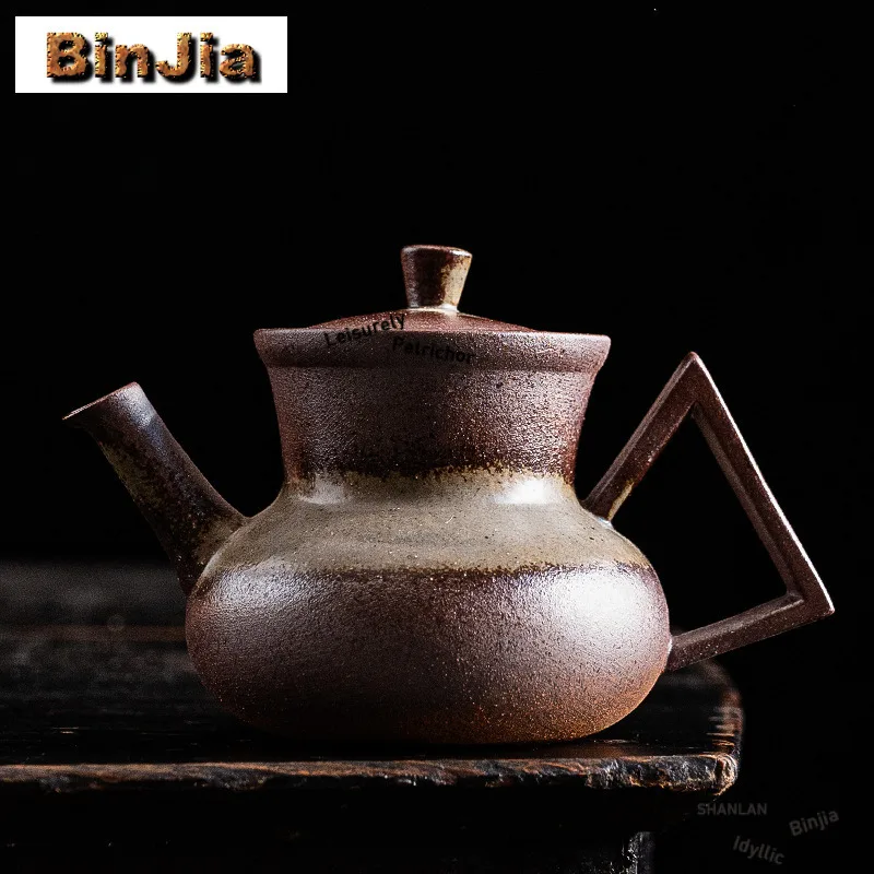 

160ml Kiyomizu Ware Coarse Pottery Teapot Creative Tea Infuser Pot Household Tea Making Kettle with Filter Oolong Tea Cha Gift