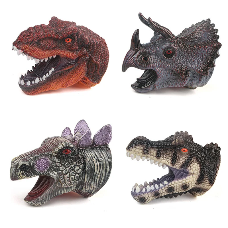 Marioneta de mano de dinosaurio, juguete de juego de rol suave, juguete de actividad de desarrollo temprano, marioneta de mano de Animal, juguete para niños y niñas, regalos de cumpleaños