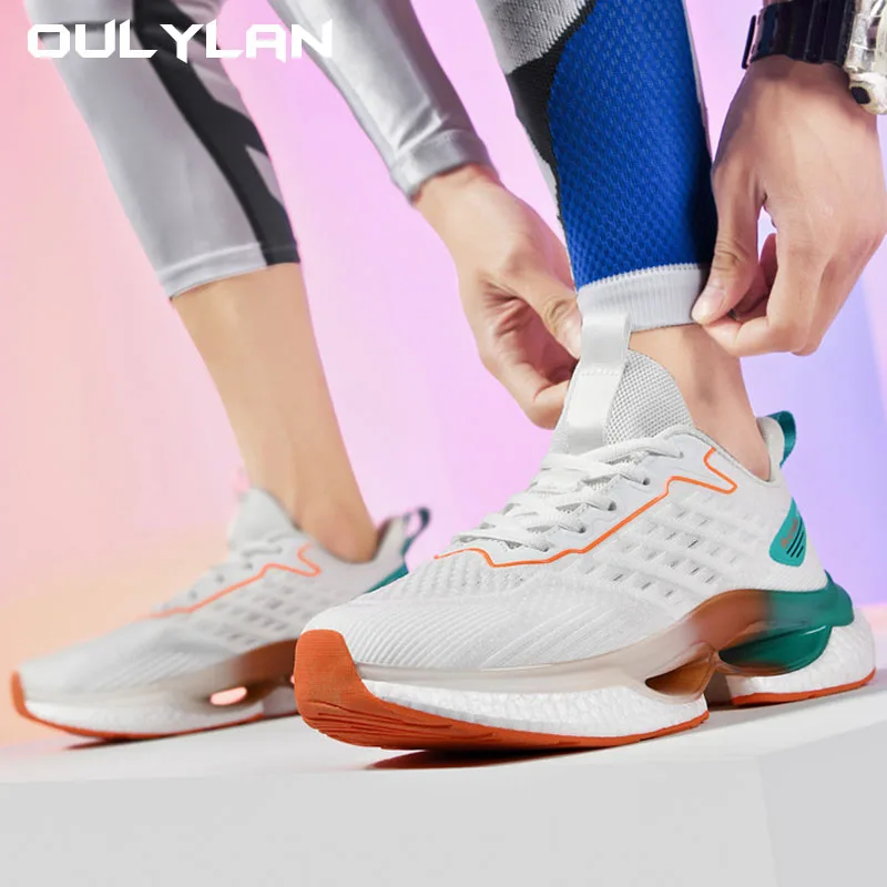 Oulylan Men Ultralight Summer Running Shoes Non-Slip Outdoor Jogging Sneakers Thick Bottom High Quality 2024 New Footwear