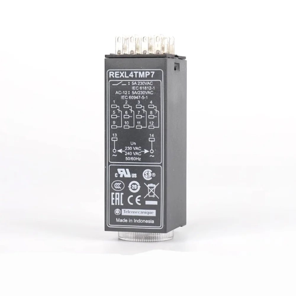 100% Original Schneider Zelio Time Relays REXL4TMP7 0.1s-100h AC230V 4OC Power On Delay Timer REXL4-TMP7 Electricity Contactor