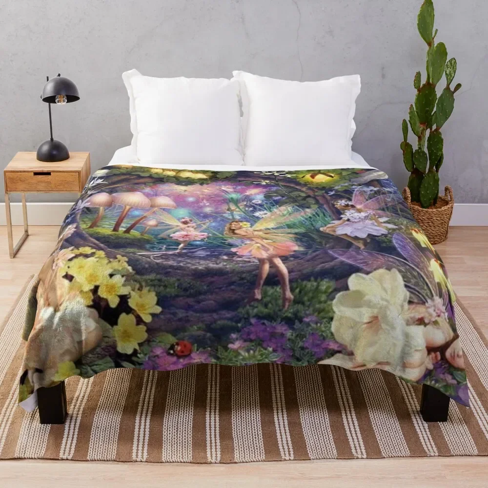 

Flower fairies Throw Blanket Luxury Decorative Sofa Blankets