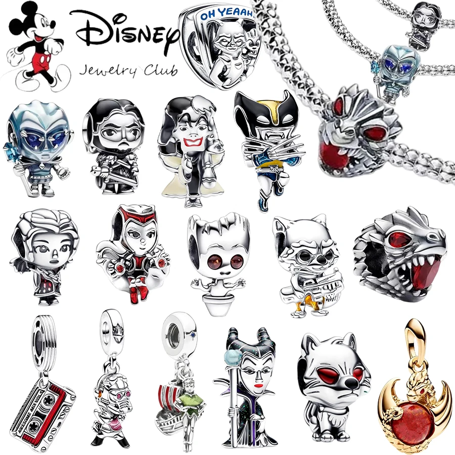 

MINISO Hot Sale Disney Marvel Scarlet Witch、Wolverine、Daisy Duck Charm Bead Fit Original Silver 925 Bracelet DIY Women Jewelry