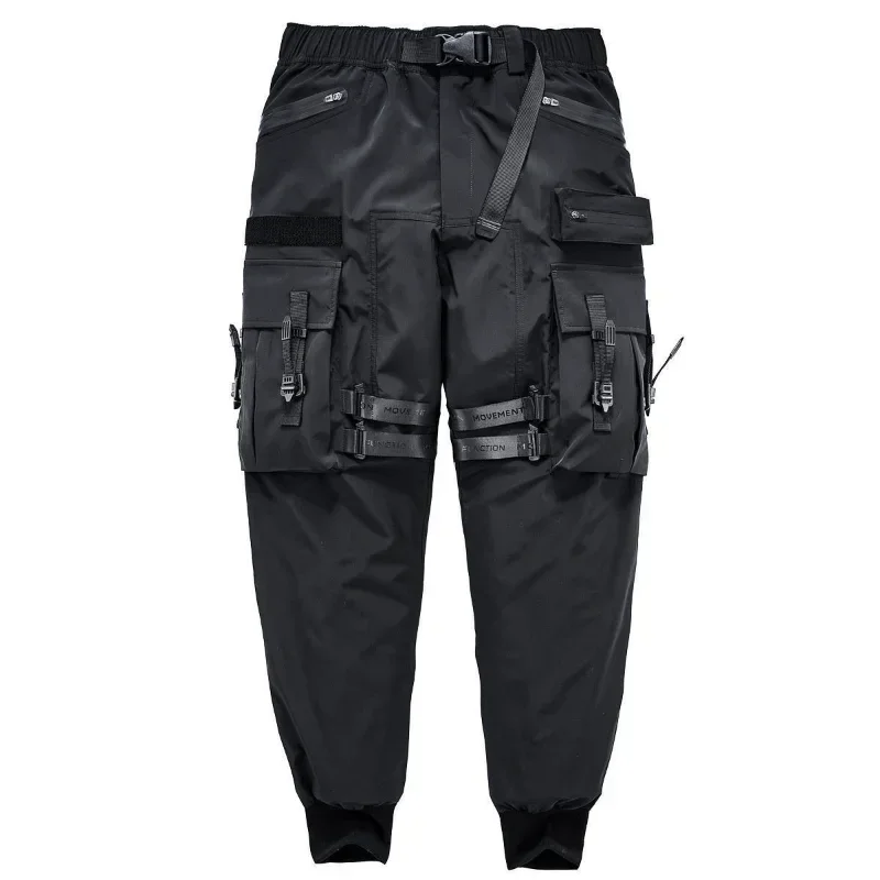 Original Design INS cargo pants men's summer loose multi-pocket functional wind corset pants casual sports trousers