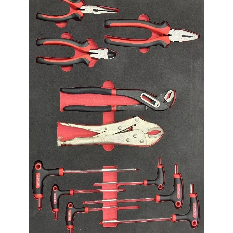 Professional 12-Piece Steel Hand Tools Set Carton Box Repair Durable Wrenches Screwdrivers Pliers And Hex Key kits