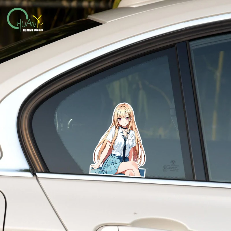 HD anime Haimeng Big Miss Sexy Personality Car Sticker Creative Reflective Waterproof Motorcycle Car Decorative Sticker