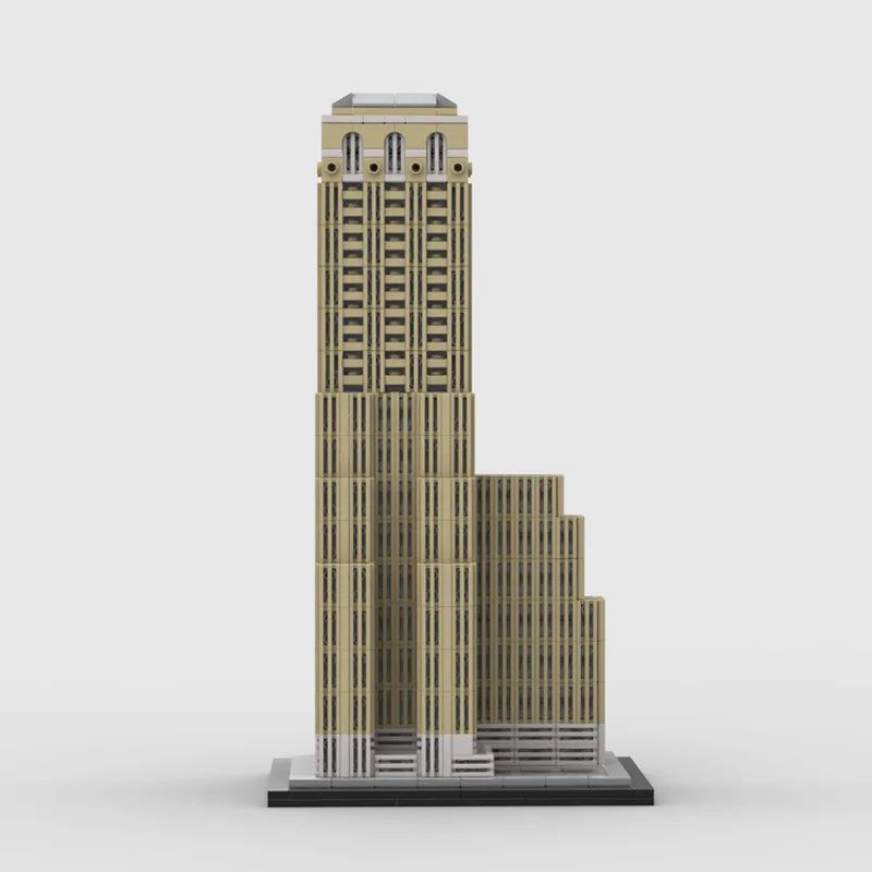 لعبة مكعبات البناء MOCA نموذج سلسلة ناطحة السحاب، المربع المركزي رقم. 1 1:800 نموذج مقياس، لعبة التجميع الإبداعية، هدية المهرجان #2