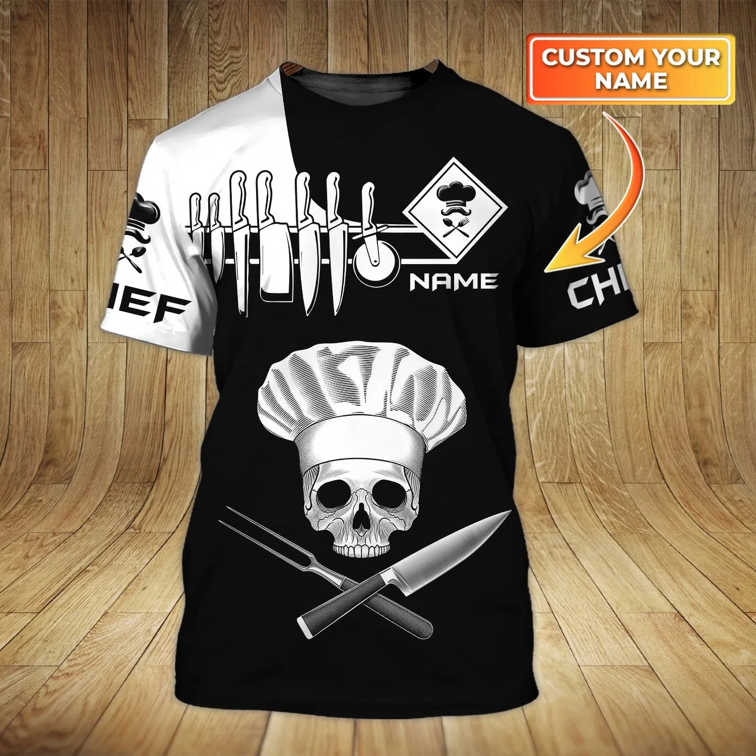 Cooking Lover shirt Summer mens t shirt Personalized Name Chef 3D printed Unisex Tshirt Chef Birthday Casual Cool T-shirt DW54