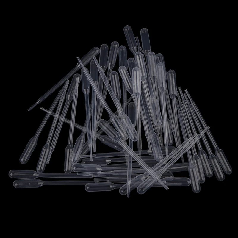 100Pcs 0.5ML Plastic Disposable Pipettes Squeeze Transfer Pipettes Dropper For Silicone Mold UV Epoxy Resin Jewelry Making