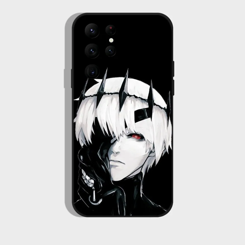 Tokyo Ghoul Kaneki Ken Anime Phone Case For Samsung S24,S22 Ultra,S20,S30 plus,S22 plus,S23,S30 ultra 5G Silicone Cover