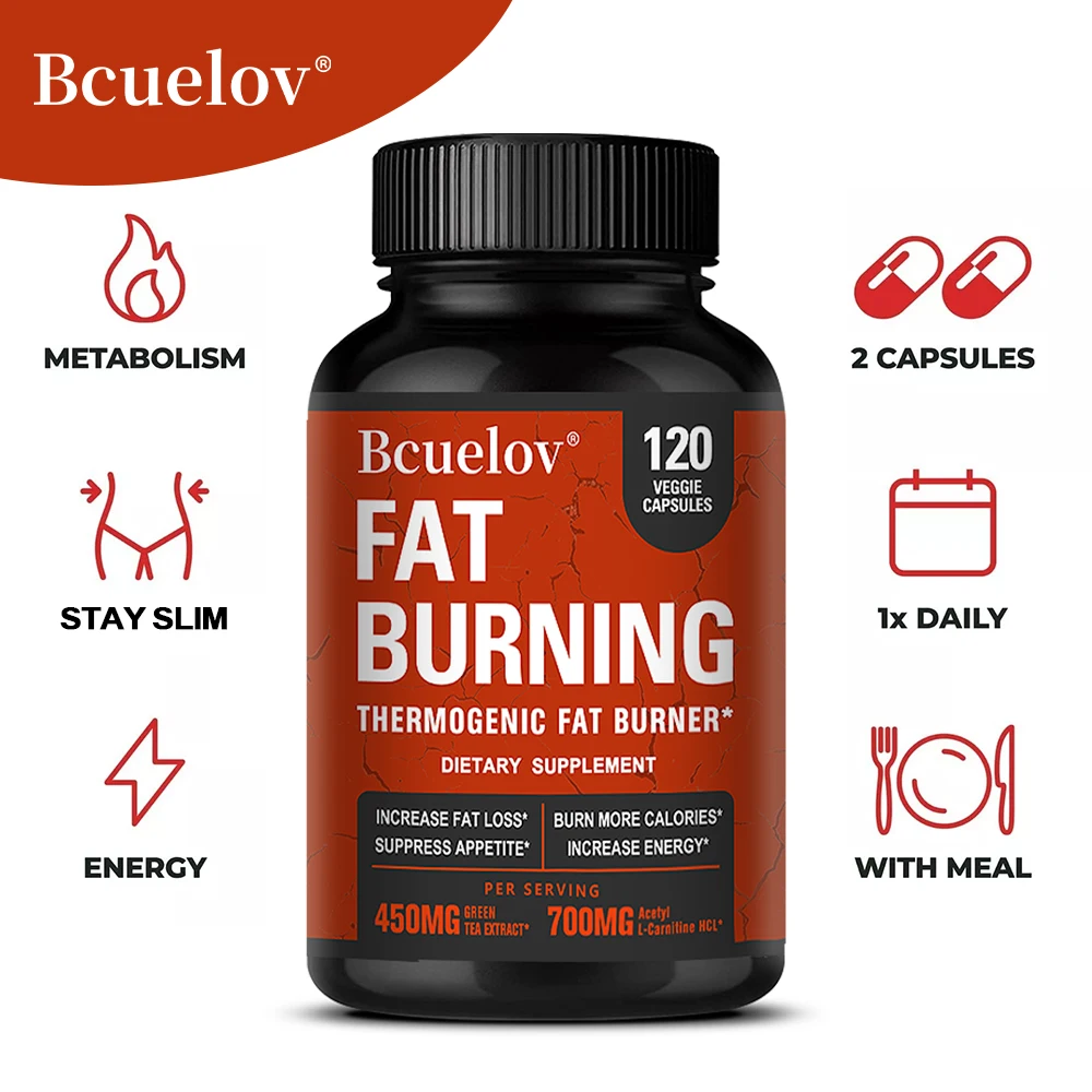 Acetyl-L-Carnitine Capsules with Green Tea & Caffeine, Supports Metabolism & Energy Level, Balanced Mood & Daily Body Wellness