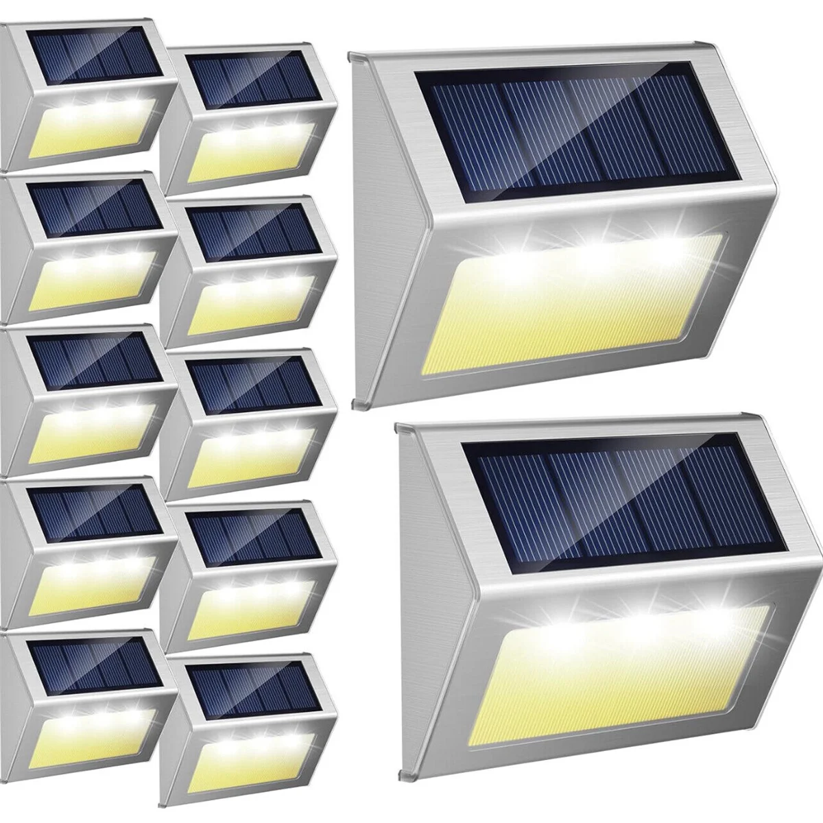 Imagem -02 - Kebincpled-solar Outdoor Led Courtyard Wall Lamp Lâmpada de Indução do Corpo Humano Jardim Terraço Garagem Porta Iluminação Pública Pcs 12 Pcs