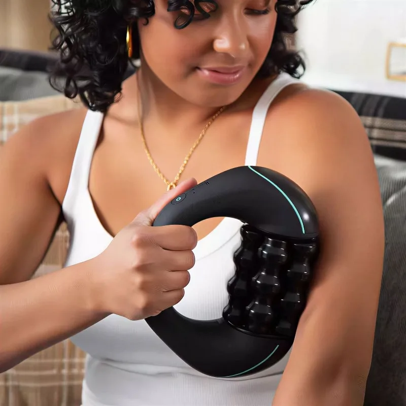 

Mini Rolling Percussive Massager Whole Body Fatigue Relief Deep Tissue and Muscle Recovery Rechargeable Powerful 3-Speed Spin