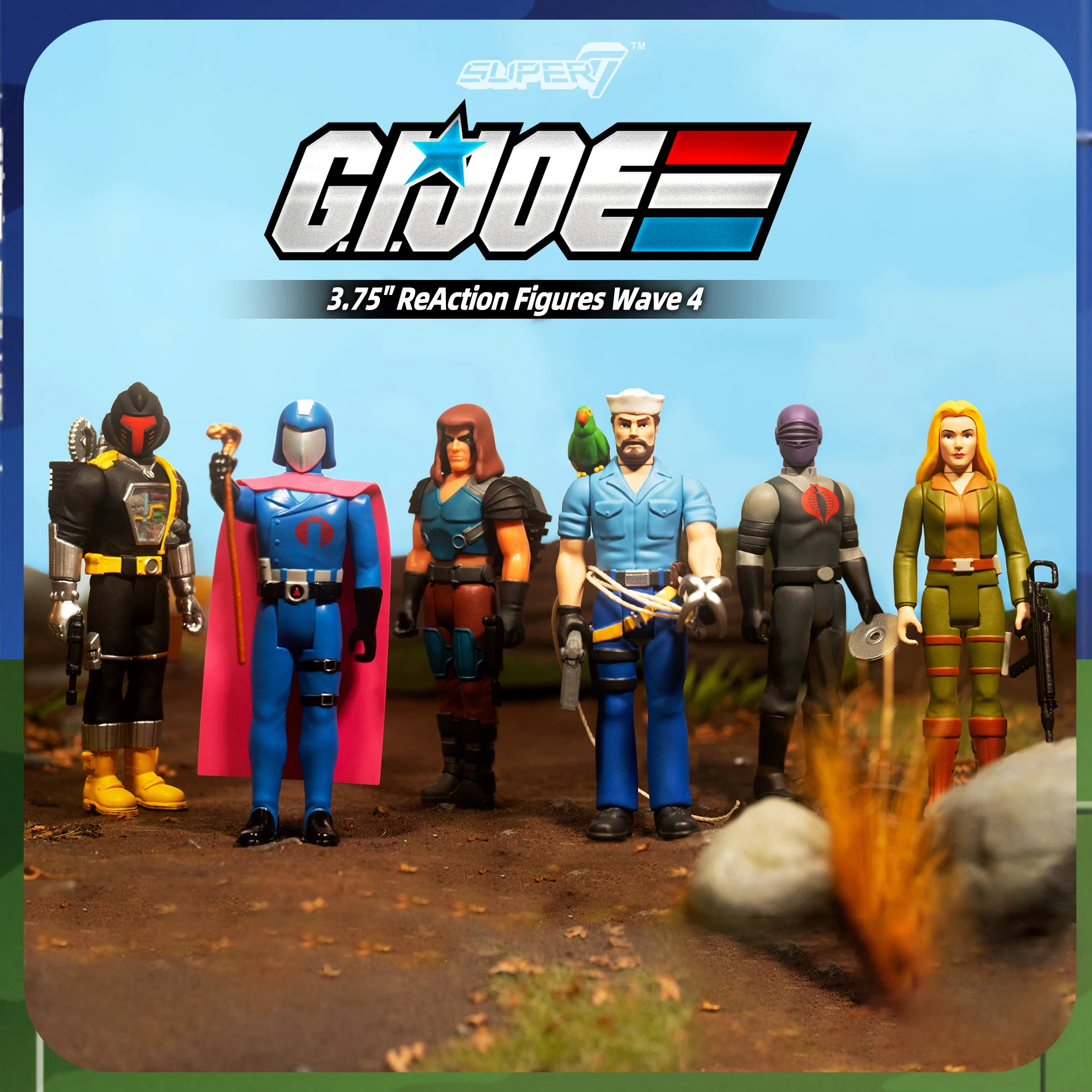 Super7 G.I. Joe ReAction Figures Military Tribes Classic Retro Collectible Tide Play Nostalgia Gift Boy Toys Hanging Card Series