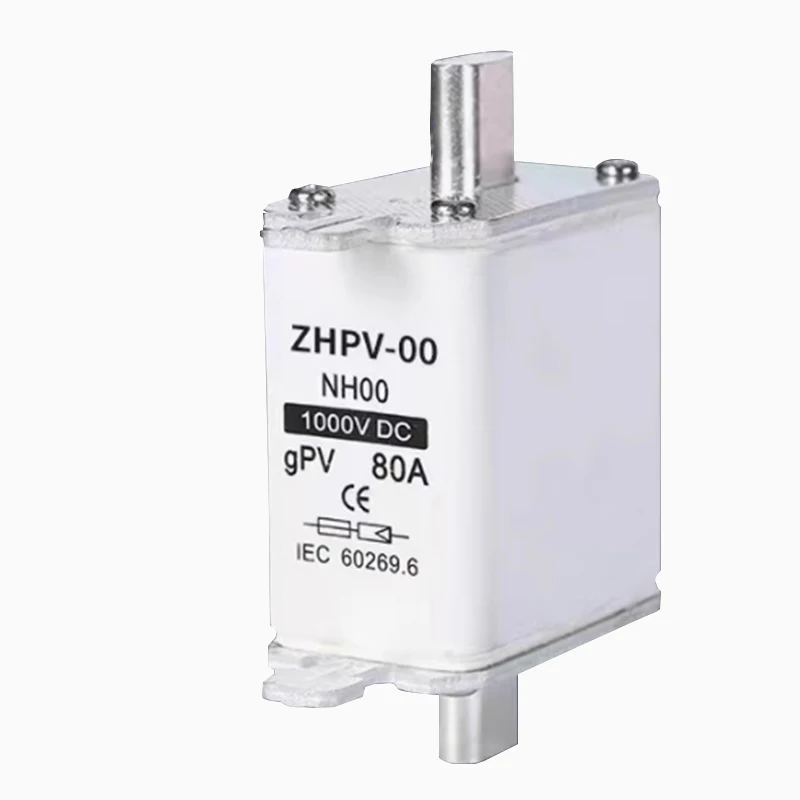 High voltage ZHPV-00 NH00 DC1000V solar PV DC fuse series industrial 1000VDC-gPV 50A 63A 80A 100A 125A 160A amp ceramic CC