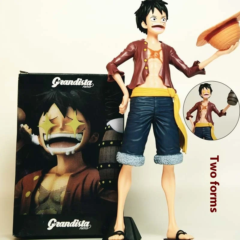 

Smiling Face Stock Model Flyer Star Eyes Grass Hat Large Group Assembly Action Figure Anime Computer Case Ornament