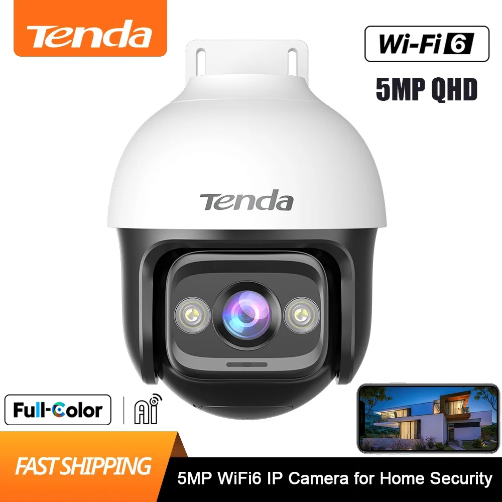 tenda camera ip sem fio para exterior rh7l wifi p com microfone audio ai deteccao humana 360 fov visao noturna ip66 01