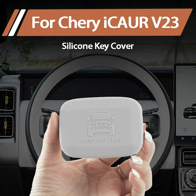 For Chery iCAUR V23 2025 2026 Silicone Key Cover Key Bag Anti Scratch Full Protection Shell Auto Interior Accessories
