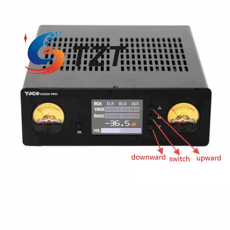 TZT 325X PRO High Power TPA3255 Dual Channel Balanced Digital QCC5125 Bluetooth5.1 Power Amplifier LCD Display with Remote Contr