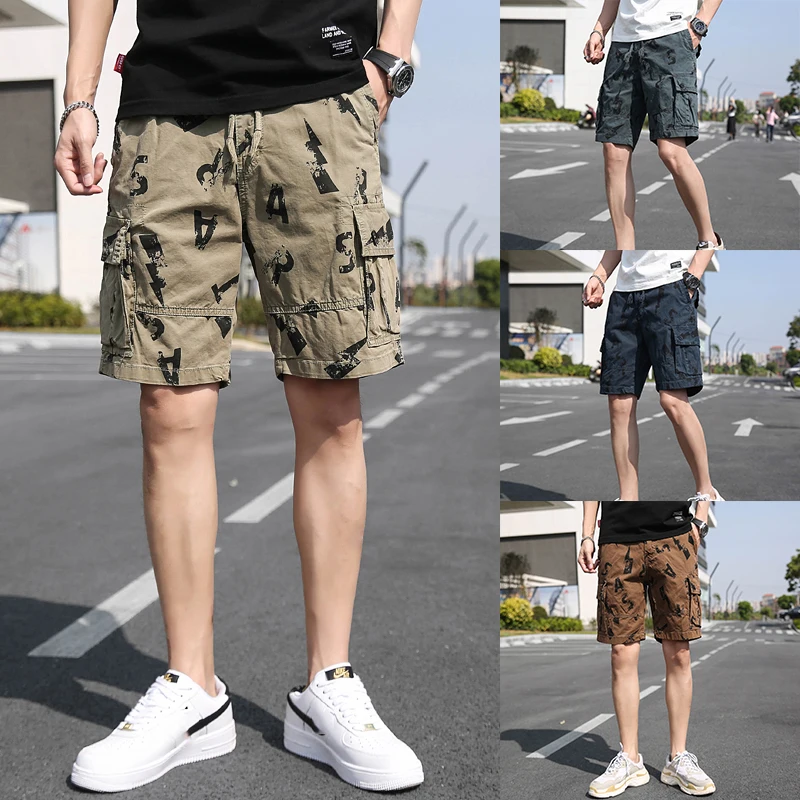 

Summer Men's Military Cargo Fashion 2024 Army Tactical Joggers Shorts Men Cotton Loose Work Casual Plus Size Short Pants