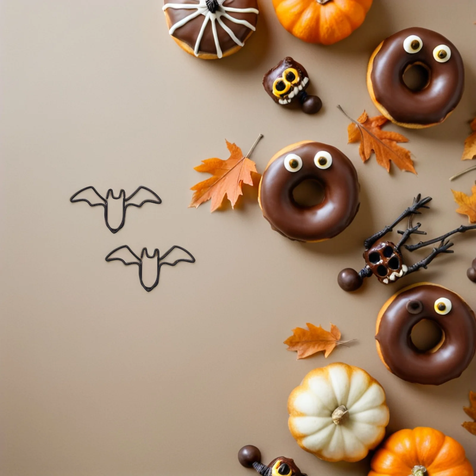 

80pcs Novelty Animal Paper Clips Bat Shaped Metal Bookmark for Office School Supplies Document Management Decorative Clip