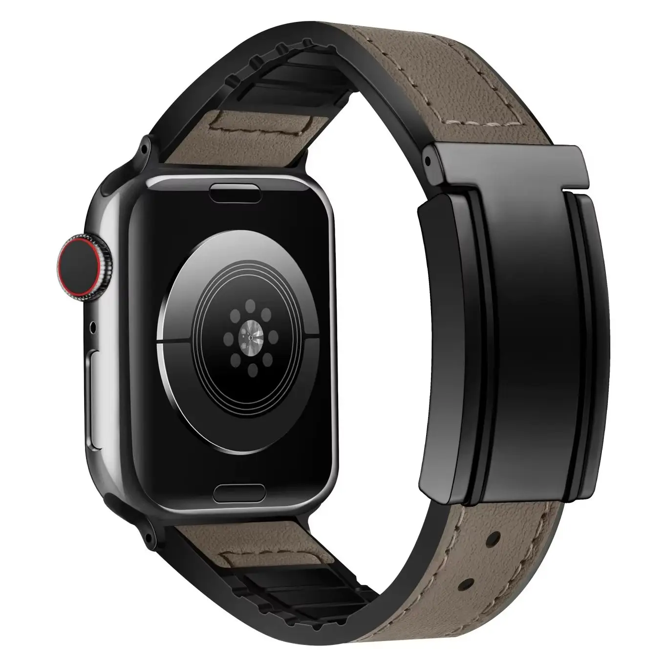 

Кожаный + силиконовый ремешок для Apple Watch Band 45 мм 41 мм 44 мм 40 мм 42 мм 46 мм Магнитный браслет iWatch Ultar2 49 мм 9 8 10 7 6 SE 5